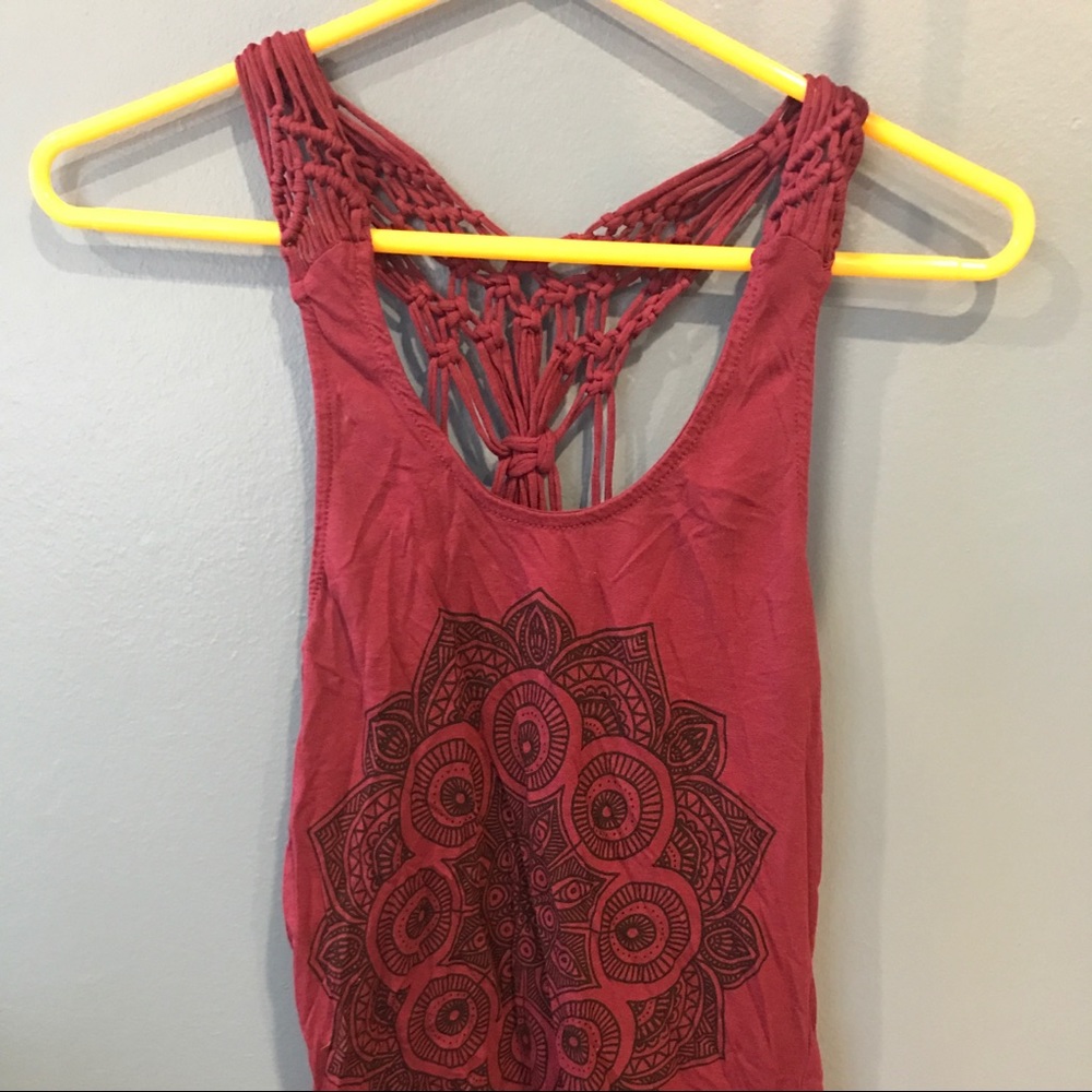 Strappy back tank top